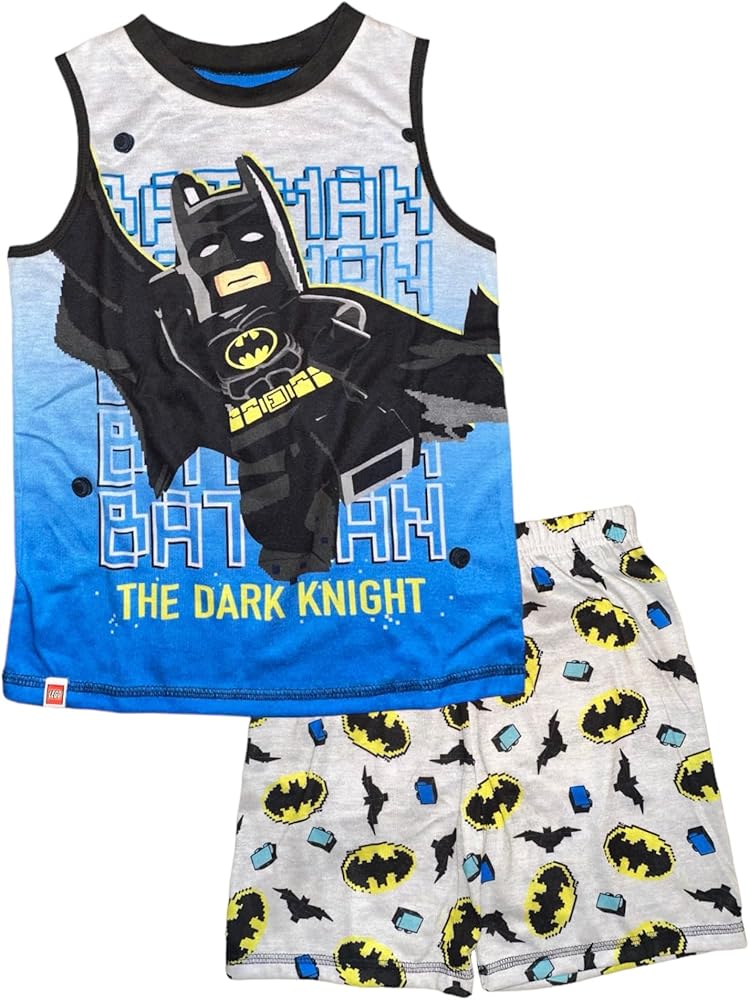 LEGO Batman Boys’ 2-Piece Sleeveless Tank Top and Shorts or Pajama Set