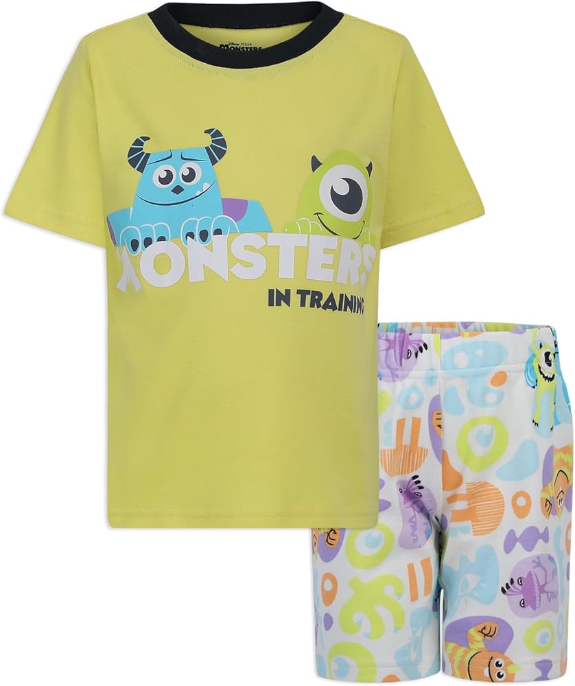 Disney Monsters Inc. Boys Short Sleeve T-Shirt and Shorts Set for Toddlers