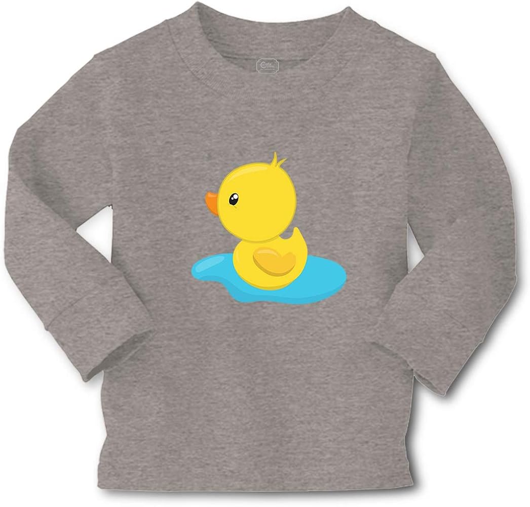 Kids Long Sleeve T Shirt Duckling Duck Farm Cotton Boy & Girl Clothes