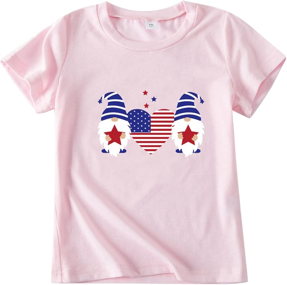 Kid Toddler Shirts 4th of July 3D Graphic Printed Tees Boys Girls Novelty Fashion Short Sleeve T Shirts