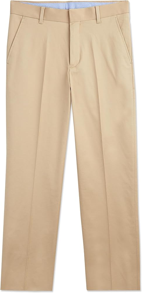 Tommy Hilfiger Boy's Flat-front Twill Dress Pant, Straight Leg Fit, Belt Loops & Slant Front Pockets