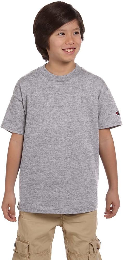 Champion Youth 6.1 oz. Tagless T-Shirt L LIGHT STEEL