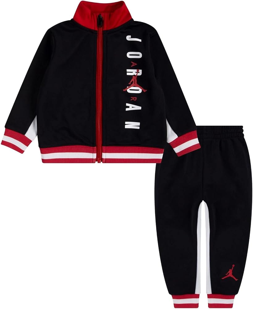 Jordan Little Boy Tracksuit Full Zip Jacket & Pants 2 Piece Set (B(85A230-023)/R, 3T)