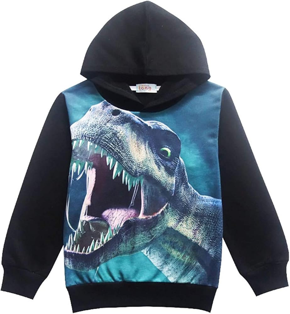 Boys Sweatshirts Dinosaur Hoodie Tops Toddler Hooded T-Shirts Casual Hoodies Long Sleeve Outdoor Outfit