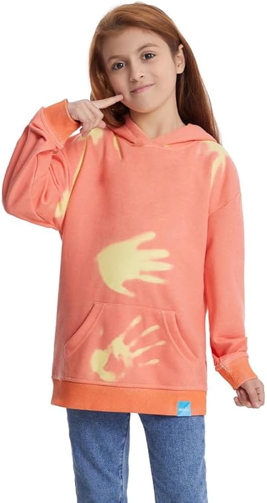 Unisex Children Heat Reactive Color Changing Sweatshirt Fashion Casual Hoodie for Boys and Girls